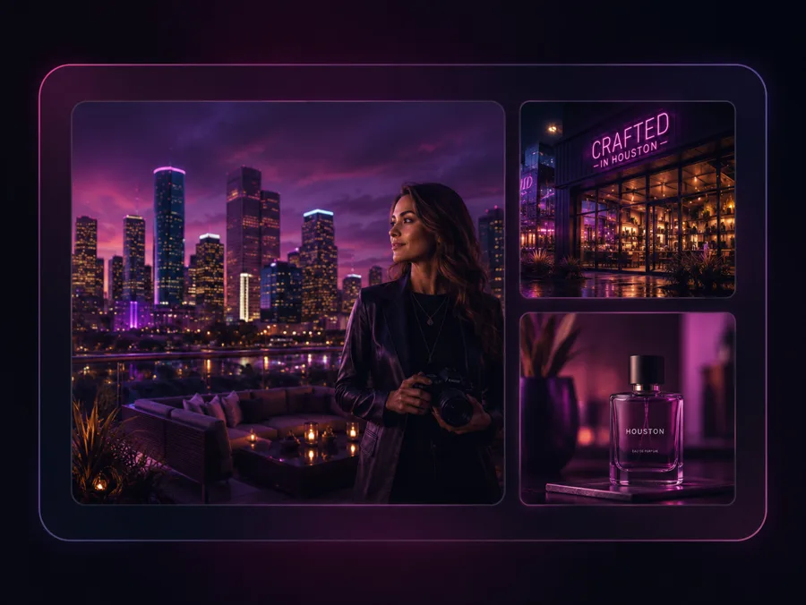 Houston branded photography and image collage