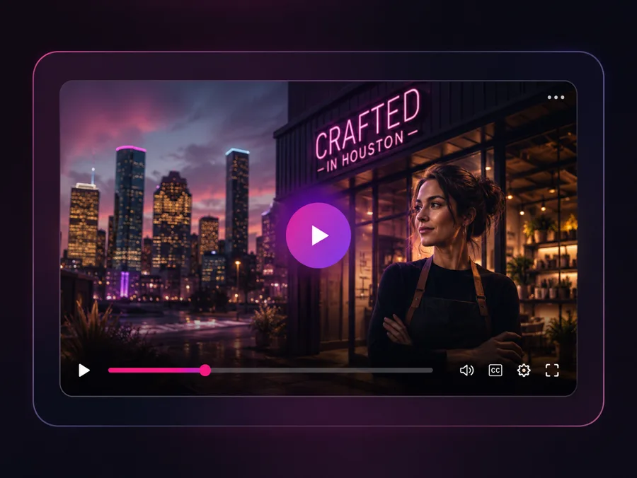 Cinematic Houston business video production preview