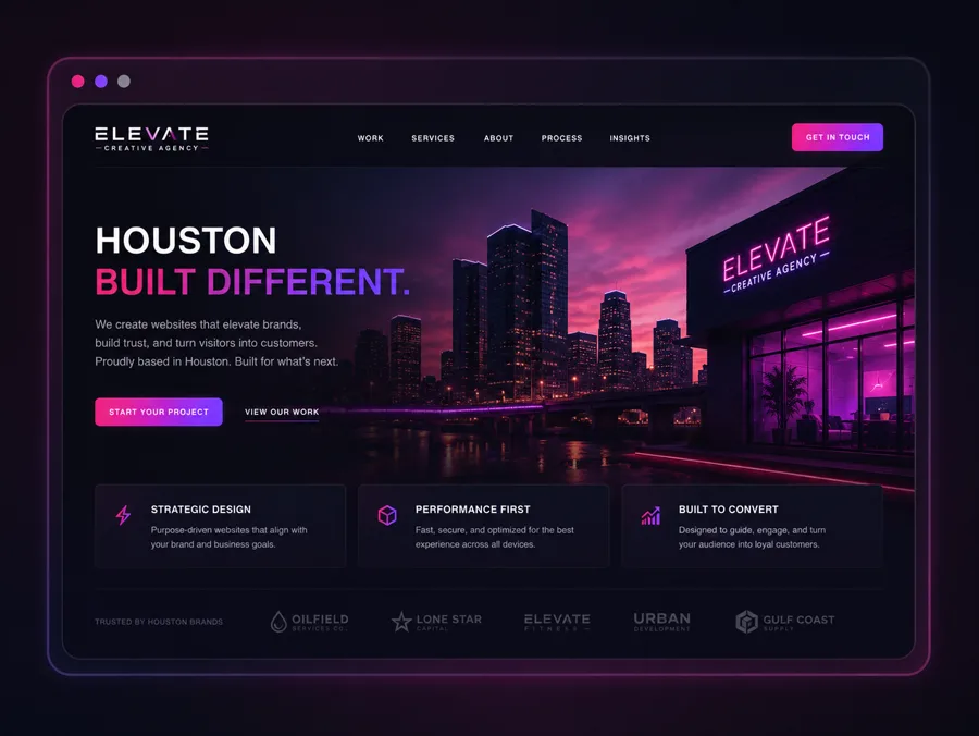 Responsive Houston business website design preview